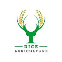 Logo-Design y Buchstabe Reisfarm vektor