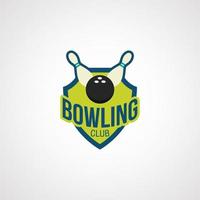 Bowling-Logo-Design-Vektor vektor