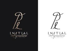 initial p och h logotyp design med handstil. ph signaturlogotyp eller symbol för bröllop, mode, smycken, boutique, botanisk, blommig och affärsidentitet vektor