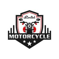 Retro- oder Vintage-Motorrad-Emblem-Logo-Design vektor