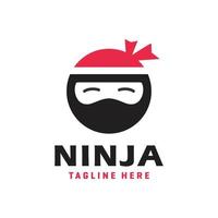 modern ninja head logotyp vektor