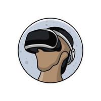 Logo-Design für Virtual-Reality-Spiele vektor