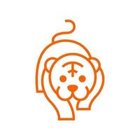 Tiger Linie Logo Symbol Symbol Vektorgrafik Design vektor