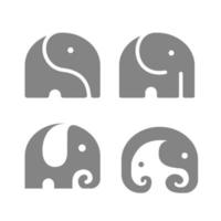 Elefant-Logo-Symbol-Symbol-Vektor-Grafik-Design vektor