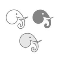 Elefant-Logo-Symbol-Symbol-Vektor-Grafik-Design vektor