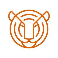 tiger linje logotyp ikon symbol vektor grafisk design