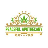 cannabisbladolja vintage logotypdesign vektor