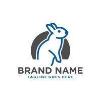 kanin djur kontur modern logotyp vektor