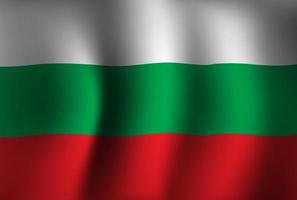 bulgarien flagge hintergrund wehende 3d. Banner-Hintergrundbild zum Tag der nationalen Unabhängigkeit vektor