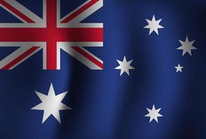 Australien flagga bakgrund viftande 3d. nationella självständighetsdagen banner tapeter vektor