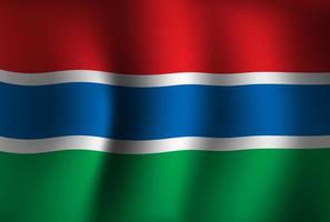 Gambia Flagge Hintergrund winken 3d. Banner-Hintergrundbild zum Tag der nationalen Unabhängigkeit vektor