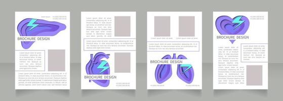 Röntgenforschung Vorteile leeres Broschüren-Layout-Design vektor