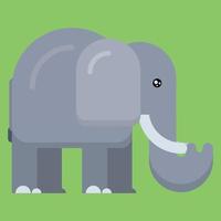 platt stil elefant vektorillustration. vektor