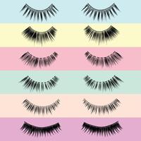 False Wimpern Styles Pack vektor