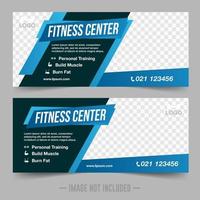 moderna gym banners mall vektor