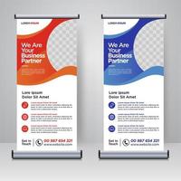 Corporate Rollup- oder X-Banner-Designvorlage vektor