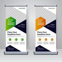 Corporate Rollup- oder X-Banner-Designvorlage vektor