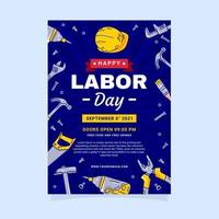 Happy Labor Day Veranstaltungsplakat vektor