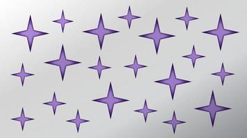 violetta stjärnor bakgrund med skuggor. färgglada klippta papper geometriska former. vektor
