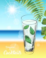 Tropisches Cocktail Sommerferien Abbildung.