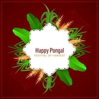 traditionelles indisches glückliches Pongal-Festivalgrußhintergrunddesign vektor