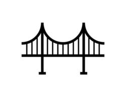 Brücke, Aufhängung, Seil-Symbol-Vektor-Bild. Kann auch für Gebäude und Sehenswürdigkeiten verwendet werden. geeignet für mobile Apps, Web-Apps und Printmedien. vektor
