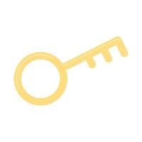 goldene Schlüsseltür vektor