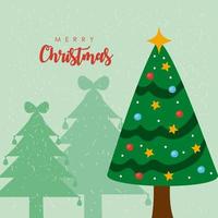 Weihnachtskarte mit Baum vektor