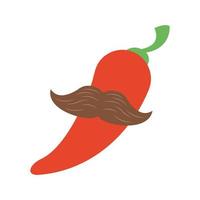 Chili-Pfeffer-heißes Gemüse-Symbol vektor