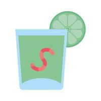 färsk tropisk cocktail isolerad ikon vektor