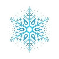 blaue Schneeflocke saisonal vektor