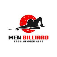 Herren Billard Sport modernes Logo vektor