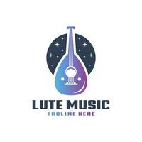 Laute Musikinstrument Logo vektor