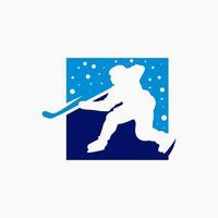 ishockey spel sport logotyp vektor