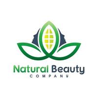 naturlig skönhet logotyp design vektor
