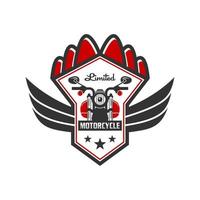 Retro- oder Vintage-Motorrad-Emblem-Logo-Design vektor