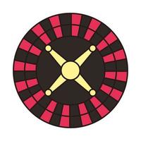 roulette hjul casino isolerade ikon vektor