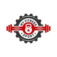 Vintage-Logo-Design oder Retro-Sport- und Fitness-Schild vektor