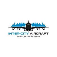 Inter-City-Flugzeug-Logo vektor