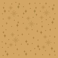 en bakgrund med en stjärnklar himmel på guld. kosmisk beige bakgrund av stjärnor för hantverkspapper. handritade olika stjärnor. vektor illustration