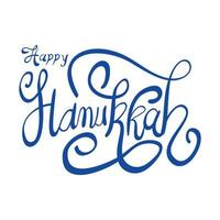 Happy Chanukka-Feier-Schriftzug-Symbol vektor