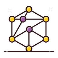 Netzwerkinfrastruktur-Icon-Design vektor
