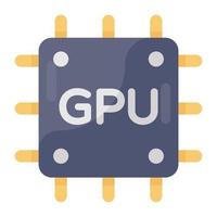 CPU-Chip-Symbol in der Moderne vektor