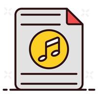 Musikdatei-Nota auf dem Blatt vektor