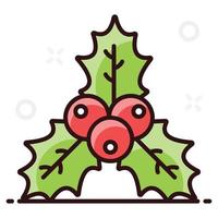 Stechpalmenbeeren-Icon-Design vektor