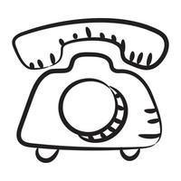 Vintage Telefon Icon Design trendiger Vektor von Festnetztelefon