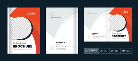 affärsbroschyr design omslagsmall färgrik kreativ modern dubbelvikt broschyr företagspresentation abstrakt temaanvändning för mångsidigt bruk vektor