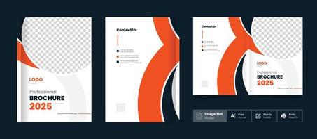 affärsbroschyr design omslagsmall färgrik kreativ modern dubbelvikt broschyr företagspresentation abstrakt temaanvändning för mångsidigt bruk vektor