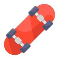 ein bearbeitbarer Skateboard-Vektor im modernen flachen Stil vektor