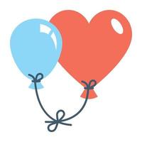 hjärta ballonger koncept vektor